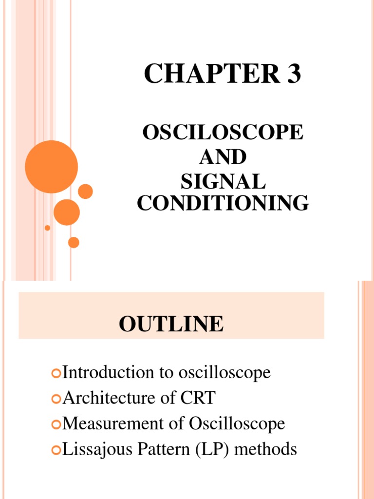 Osciloscope AND Signal Conditioning PDF Vacuum Tube Physics