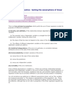 Regression Assumptions: Testing for Linearity, Independence, Homoscedasticity & Normality