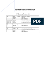 Da - Distribution Automation: DA Drawings Revision List