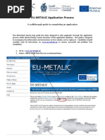 EU-METALIC Application Process