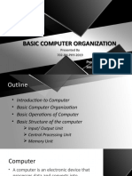 Basic Computer Organization Basic Computer Organization: Presented To: Mam Asma Section: CA 1201-F1