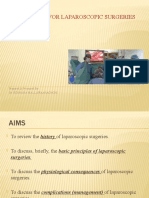 Anesthesia For Laparoscopic Surgeries: Prepared & Presented By: Dr. Roshana Mallawaarachchi