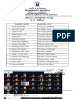 Department of Education: List of Parents Attending Online Meeting Grade 7 Bellflower