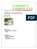 Product Analysys On: Submitted To: Prof. Madana Mohan Vvism