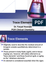Trace Elements: Dr. Faryal Husnain PGR Clinical Chemistry