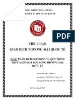 TIỂU LUẬN GIAO DỊCH THƯƠNG MẠI QUỐC TẾ - NHÓM 2