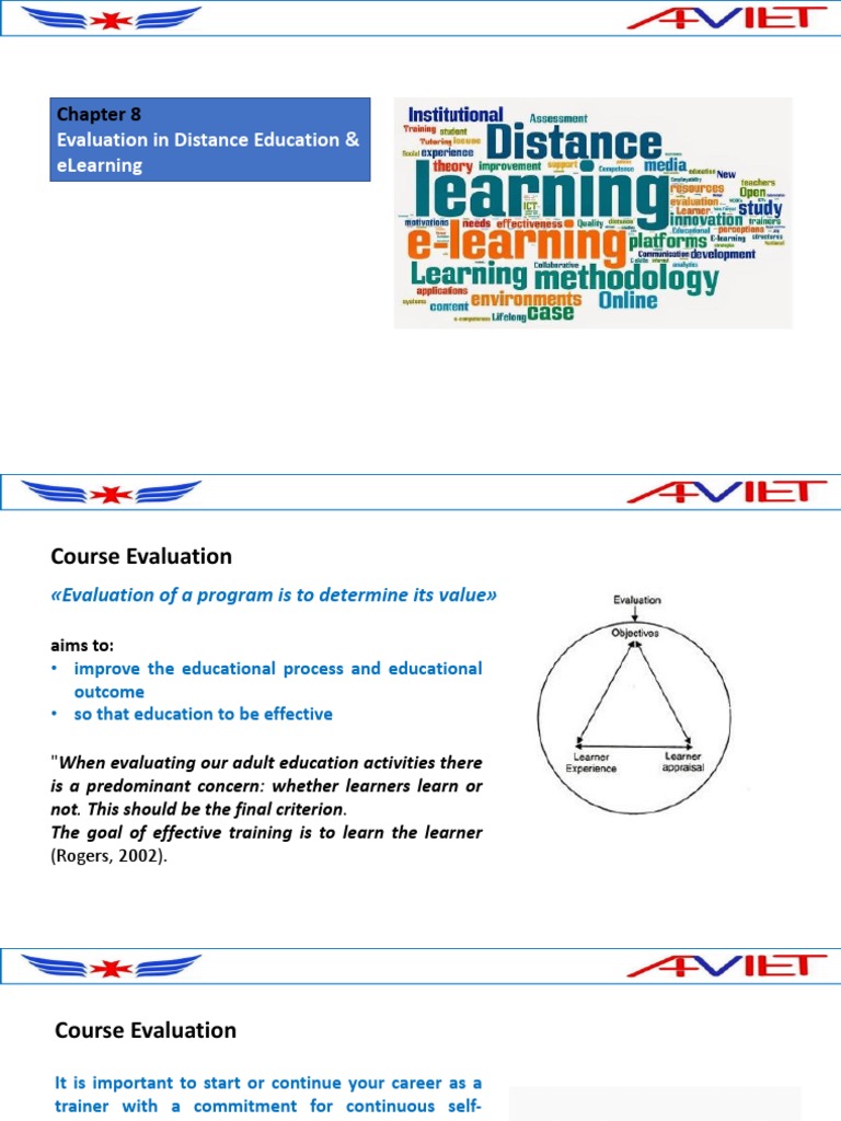 Evaluation in Distance Education & Elearning PDF Course Evaluation