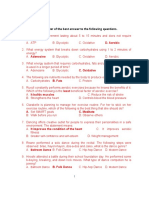 Pre-Assessment: Direction: Circle The Letter of The Best Answer To The Following Questions