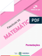 Fascículo 7 2º Ano Matemática - Permutações
