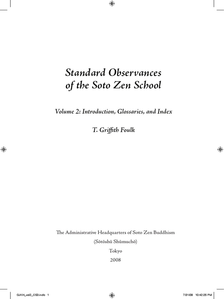 Sotoshu Gyoji Kihan Intro Glossary Index Foulk Pdf Pdf Zen Chan Buddhism