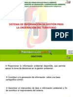 Sistema de Información Geoespacial para la Ordenación Territorial (SIGOT