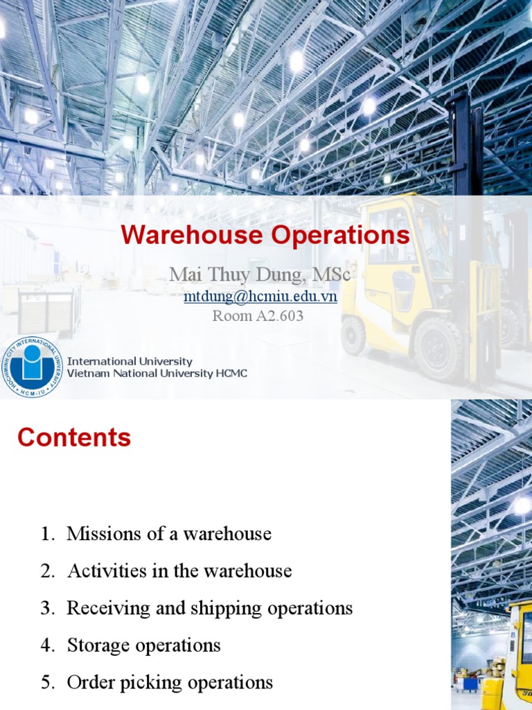 Chapter 3 - Warehouse Operations-St | PDF | Warehouse | Pallet