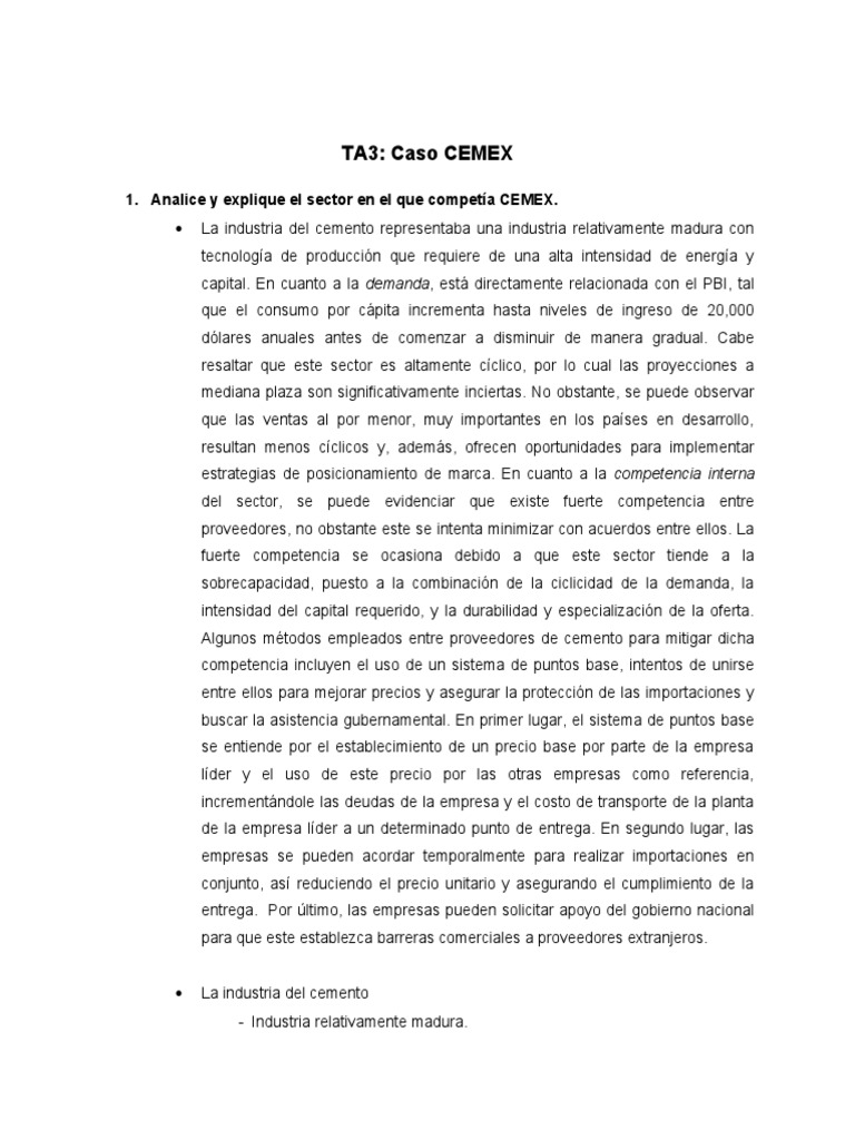 CEMEX | PDF | Economias | Business