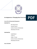 An Assignment On "Managing Short-Term Asset, Chapter 15": Submitted To