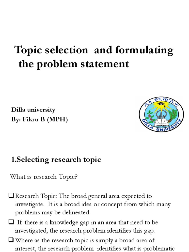 Selecting Research Topics and Problems | PDF | Psychological Concepts ...