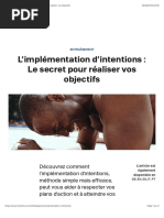 L’implémentation d’intentions : Le secret pour réaliser vos objectifs