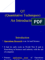 QT (Quantitative Techniques) :: An Introduction