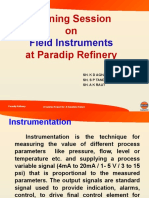Training on Field Instruments at Paradip Refinery