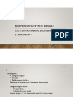 Sedimentation Tank Design: Ce 316: Environmental Engineering Ii S Chakraborty