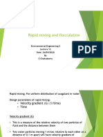 Rapid Mixing and Flocculation: Environmental Engineering II Date: 26/09/2020 by S Chakraborty