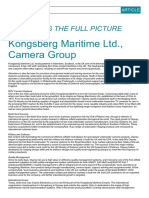 Kongsberg Maritime LTD., Camera Group: Delivering The Full Picture