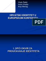 Hrvatski Identitet U Europskom Kontekstu