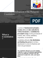 Historical Development of The Philippine Constitution