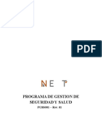 PSS Programa de Seguridad y Salud SANESTO MG, Rev 1, Rev 2017 02 17