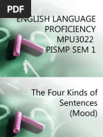 English Language Proficiency MPU3022 Pismp Sem 1