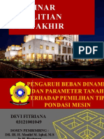 PENGARUH KONDISI TANAH TERHADAP TIPE PONDASI MESIN