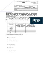 7mn - 45yz - PQ 9x y - 2y Z: Colegio de La Salle Cartagena Examen L-GEP-15 Vigente Desde: 14-04-2018