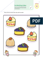 Let's Find The Matching Cakes: Draw A Line To Connect Each Cake With Its Match