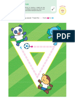 Let's Draw Lines: The Animals Are Playing Soccer. Trace The From To ɧ