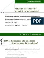 Tema 1 - Introducción A Las Emociones ¿Para Qué Sirven Las Emociones