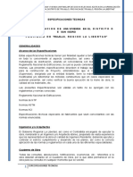 Especificaciones Tecnicas Vivienda Unifamiliar San Isidro Trujillo