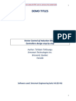 Tuning Controllers For Vector Control Induction Motor