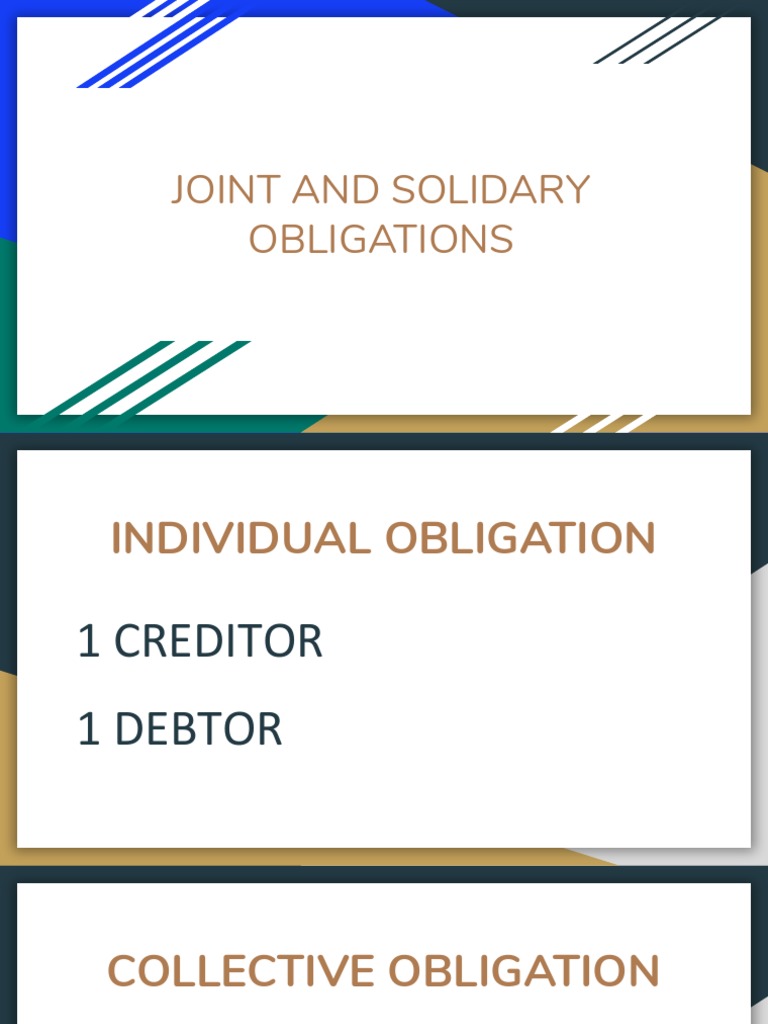 Understanding Joint and Solidary Obligations | PDF | Debtor | Law Of ...