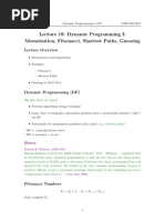 Lecture 19: Dynamic Programming I: Memoization, Fibonacci, Shortest Paths, Guessing