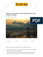 How To Succeed in Everything You Do - A Stoic Guide - The Stoic Sage