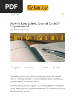 How To Keep A Stoic Journal For Self-Improvement - The Stoic Sage