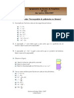 Ficha Polinómios - Decomposição em Fatores PDF