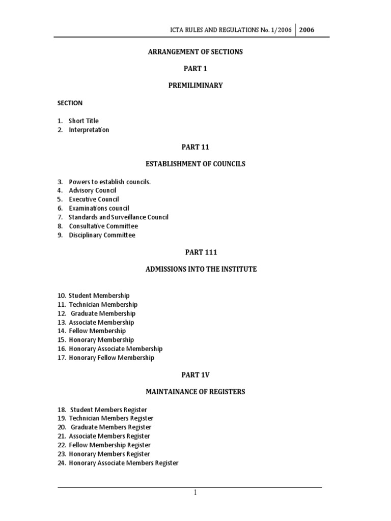 Icta Rules and Regulations Draft | PDF | Presidents Of The United ...