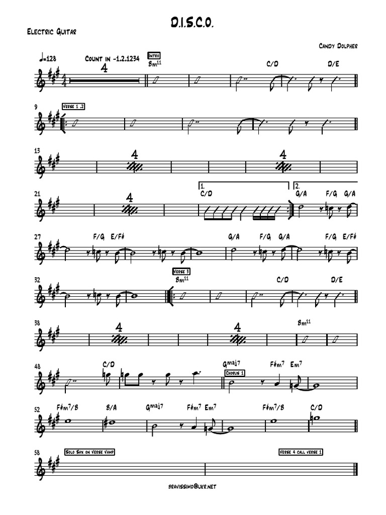 D I S C O - Electric Guitar | PDF | Song Structure | Musical Forms