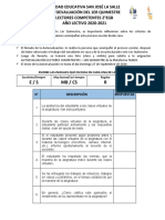 Autoevaluación Lectores Competentes 1Q - 2°egb