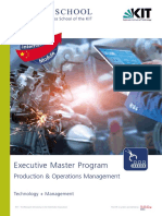 Executive Master Program: Production & Operations Management