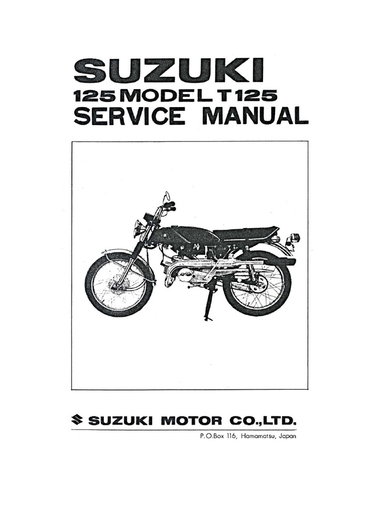 1972 SUZUKI TS 125 SERVICE MANUAL PDF visual data 6