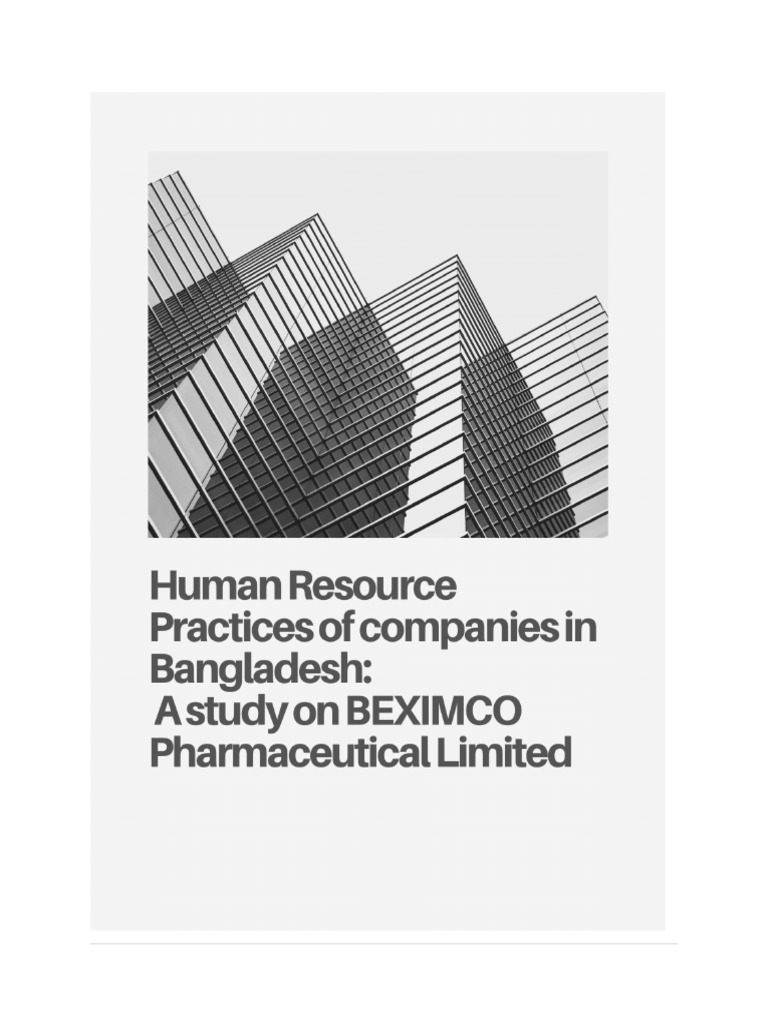 Human Resource Practices of Companies in Bangladesh A Study On