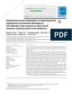 Effectiveness of pre-silanization in improving bond performance of universal adhesives or self-adhesive resin cements to silica-based ceramics. Chemical and in vitro evidences..pdf