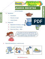 La Receta para Segundo Grado de Primaria