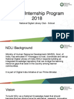 NDL Club School - Winter Internship Program 2018